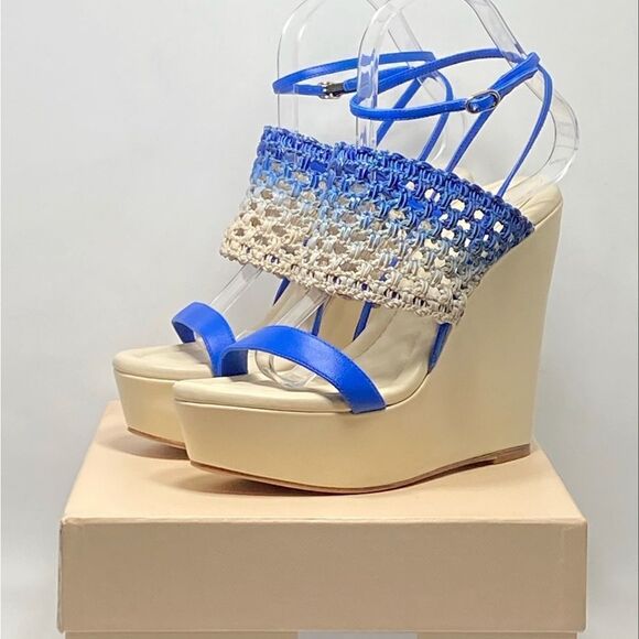 Alexandre Birman Trisha Woven Platform Wedge Sandals size 38.5 - Picture 10 of 12